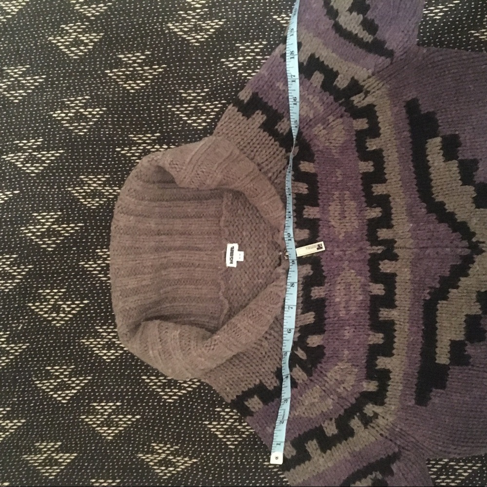 Kismet Zipper Sweater Purple Black Grey Size Med - Picture 7 of 11